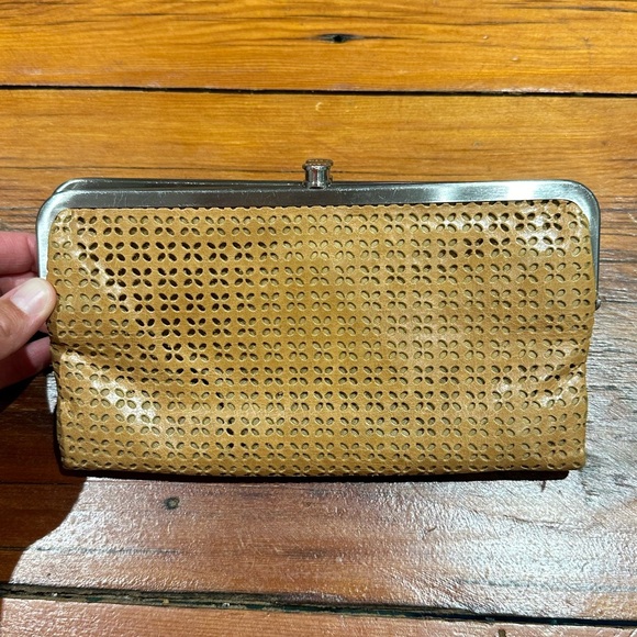 Hobo "Lauren" Wallet, Tan Leather - Picture 1 of 10